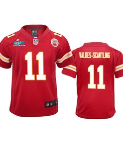 Valdes-Scantling 11 Kansas City Chiefs Super Bowl LVII Game Jersey - Youth Red