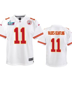 Valdes-Scantling 11 Kansas City Chiefs Super Bowl LVII Game Jersey - Youth White
