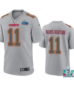 Valdes-Scantling 11 Kansas City Chiefs Super Bowl LVII Patch Atmosphere Fashion Game Jersey - Gray