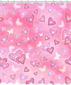 Valentine's Day Heart Shower Curtain
