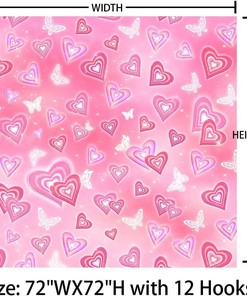 Valentine's Day Heart Shower Curtain