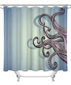 Valentines and Mothers Day Red Hearts Garland Fabric Shower Curtain - Bathroom Accessories