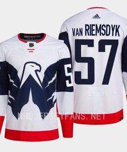 Van Riemsdyk 57 Washington Capitals 2023 Jersey Stadium White Primegreen