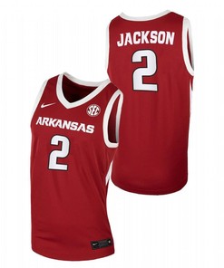 Vance Jackson 2 Arkansas Razorbacks College Basketball Away Men Jersey - Cardinal