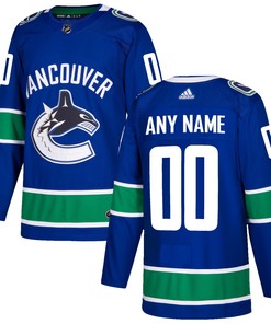 Vancouver Canucks Adidas Authentic Custom Jersey - Blue Custom Jerseys Nhl
