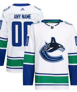 Vancouver Canucks Adidas Away Primegreen Authentic Pro Custom Jersey White Custom Jerseys Nhl