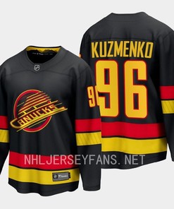 Vancouver Canucks Andrei Kuzmenko 96 2023-24 Alternate Jersey Breakaway Black