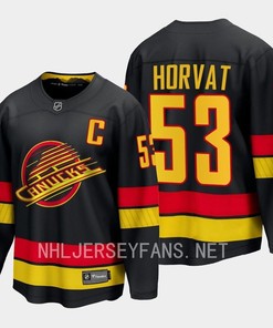 Vancouver Canucks Bo Horvat 53 2023-24 Alternate Jersey Breakaway Black