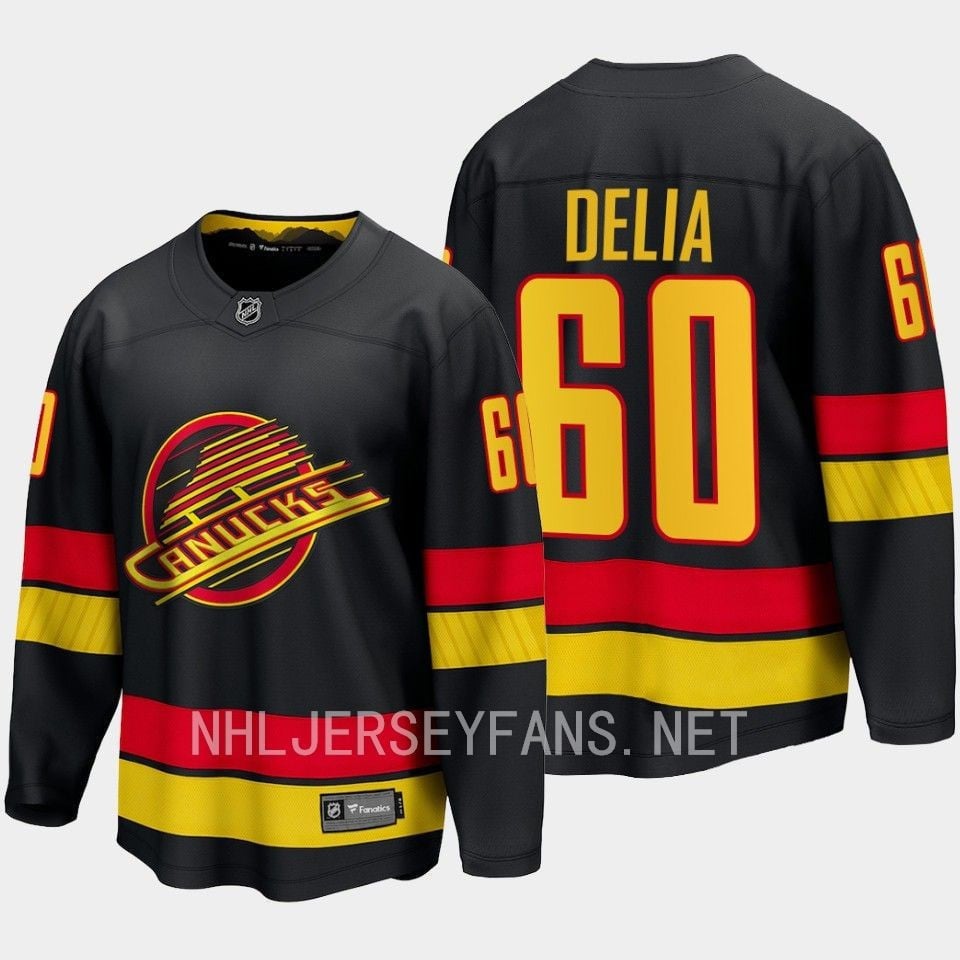 Vancouver Canucks Collin Delia 60 2023-24 Alternate Jersey Breakaway Black
