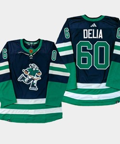Vancouver Canucks Collin Delia 60 Navy PrimeGreen Reverse Retro Jersey 2022-23