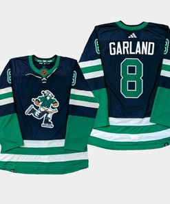 Vancouver Canucks Conor Garland 8 Navy PrimeGreen Reverse Retro Jersey 2022-23