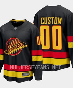Vancouver Canucks Custom 00 2023-24 Alternate Jersey Breakaway Black