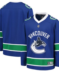 Vancouver Canucks Fanatics Branded Home Replica Blank Jersey - Blue Nhl