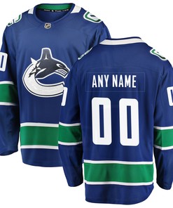 Vancouver Canucks Fanatics Branded Home Team Breakaway Custom Jersey - Blue Custom Jerseys Nhl