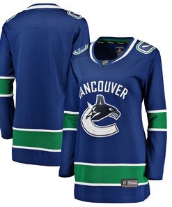 Vancouver Canucks Fanatics Branded Womens Breakaway Home Jersey Blue Nhl