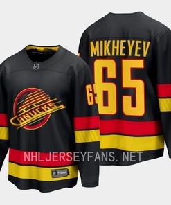 Vancouver Canucks Ilya Mikheyev 65 2023-24 Alternate Jersey Breakaway Black