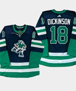 Vancouver Canucks Jason Dickinson 18 Navy PrimeGreen Reverse Retro Jersey 2022-23