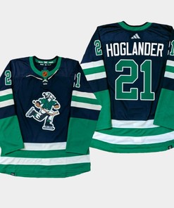 Vancouver Canucks Nils Hoglander 21 Navy PrimeGreen Reverse Retro Jersey 2022-23