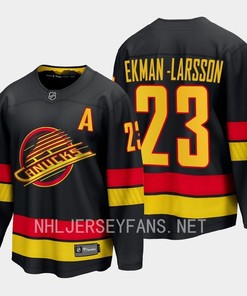 Vancouver Canucks Oliver Ekman-Larsson 23 2023-24 Alternate Jersey Breakaway Black