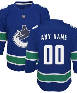Vancouver Canucks Replica Custom Jersey - Blue Custom Jerseys Nhl
