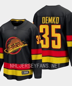Vancouver Canucks Thatcher Demko 35 2023-24 Alternate Jersey Breakaway Black