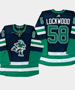 Vancouver Canucks Will Lockwood 58 Navy PrimeGreen Reverse Retro Jersey 2022-23