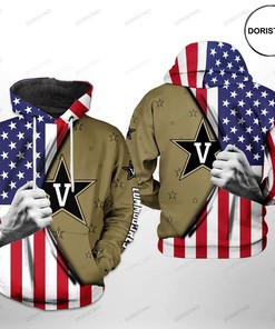 Vanderbilt Commodores NCAA US Flag 3D Hoodie