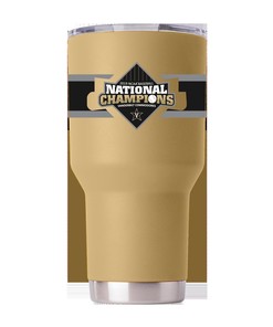Vanderbilt World Series Champs Gold Striped Tumbler - Celebrate Vanderbilt's World Series Victory