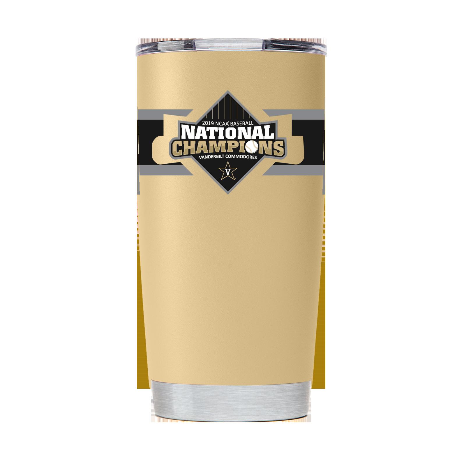 Vanderbilt World Series Champs Gold Striped Tumbler - Celebrate Vanderbilt's World Series Victory