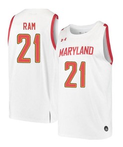 Varun Ram 21 Maryland Terrapins Retro Basketball Men Jersey - White
