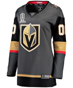 Vegas Golden Knights 2023 Stanley Cup Champions Patch Alternate Breakaway Custom 00 Women Jersey - Black