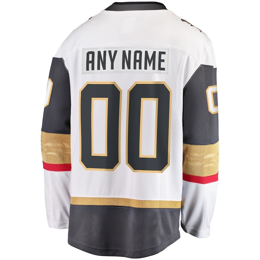 Vegas Golden Knights 2023 Stanley Cup Champions Patch Custom 00 Away Breakaway Custom Jersey - White