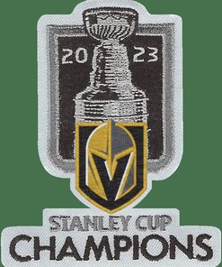 Vegas Golden Knights 2023 Stanley Cup Champions Patch Custom 00 Away Breakaway Jersey - White