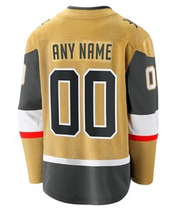 Vegas Golden Knights 2023 Stanley Cup Champions Patch Custom 00 Home Breakaway Custom Jersey - Gold