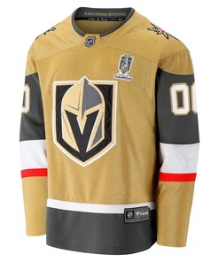Vegas Golden Knights 2023 Stanley Cup Champions Patch Custom 00 Home Breakaway Jersey - Gold