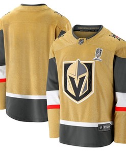 Vegas Golden Knights 2023 Stanley Cup Champions Patch Home Breakaway Jersey - Gold