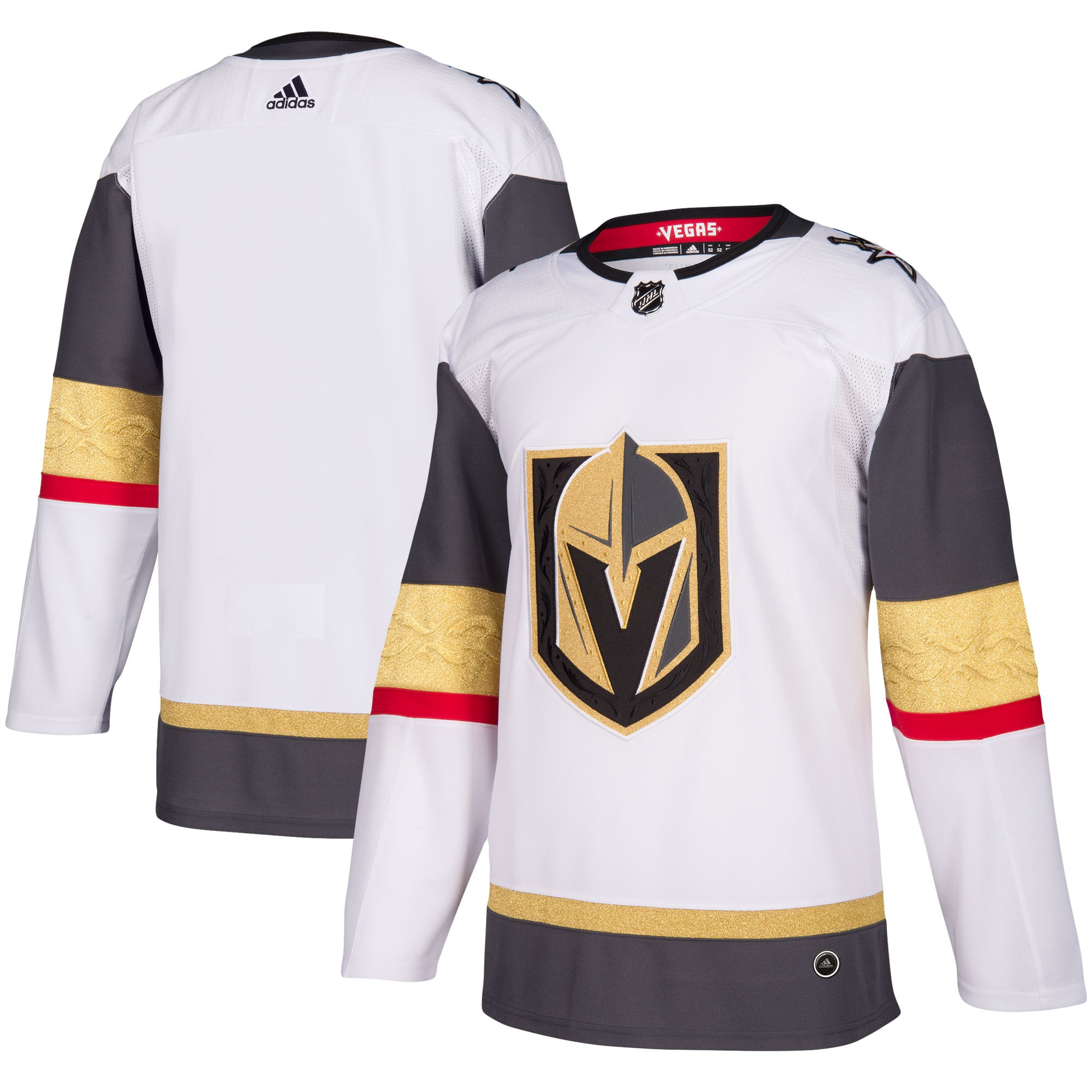 Vegas Golden Knights Adidas Away Authentic Blank Jersey White Nhl