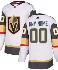 Vegas Golden Knights Adidas Away Authentic Custom Jersey - White Custom Jerseys Nhl