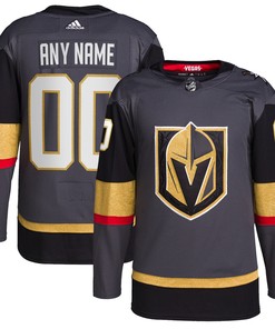 Vegas Golden Knights Adidas Home Authentic Pro Custom Jersey Gray Custom Jerseys Nhl