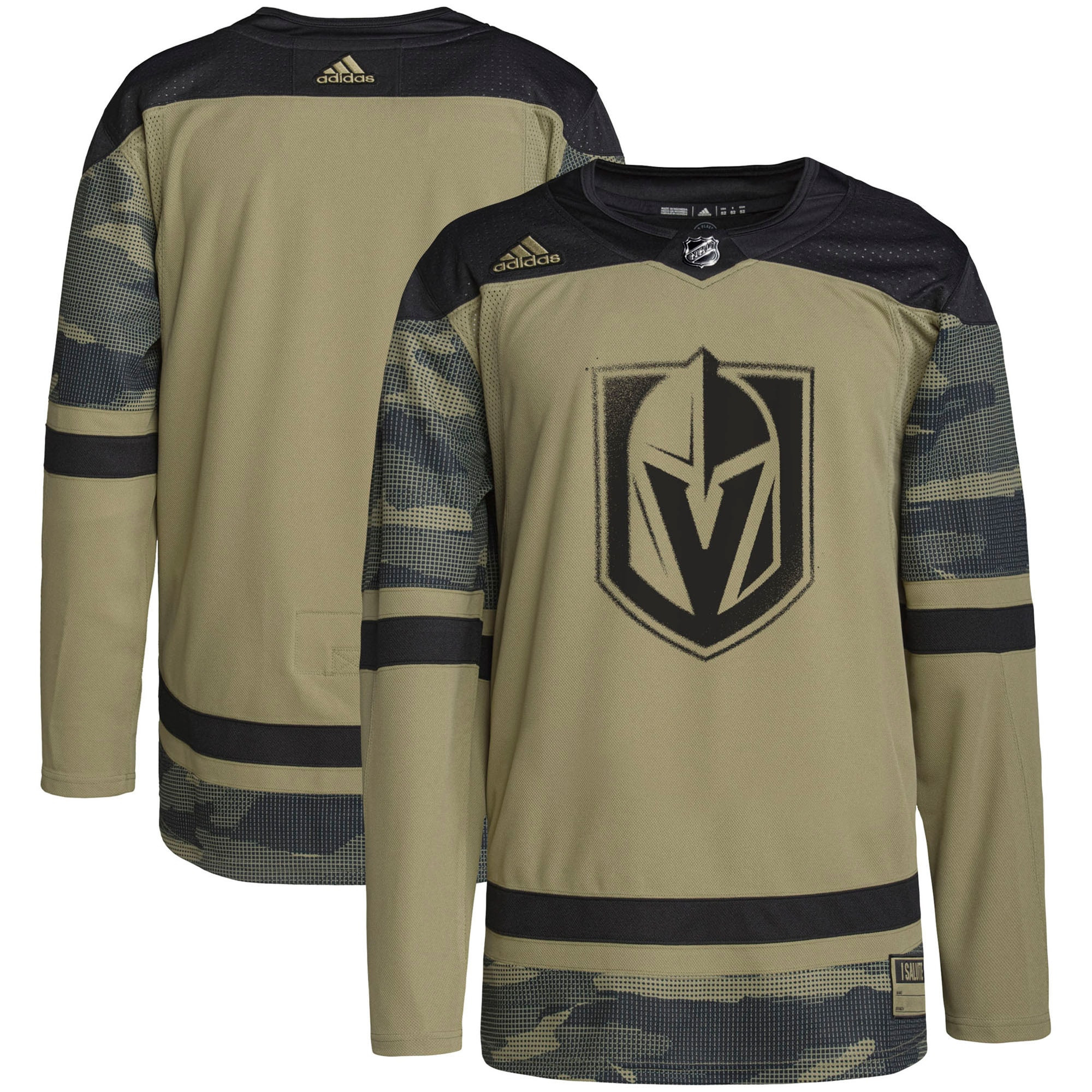 Vegas Golden Knights Adidas Military Appreciation Team Authentic Practice Jersey - Camo Nhl
