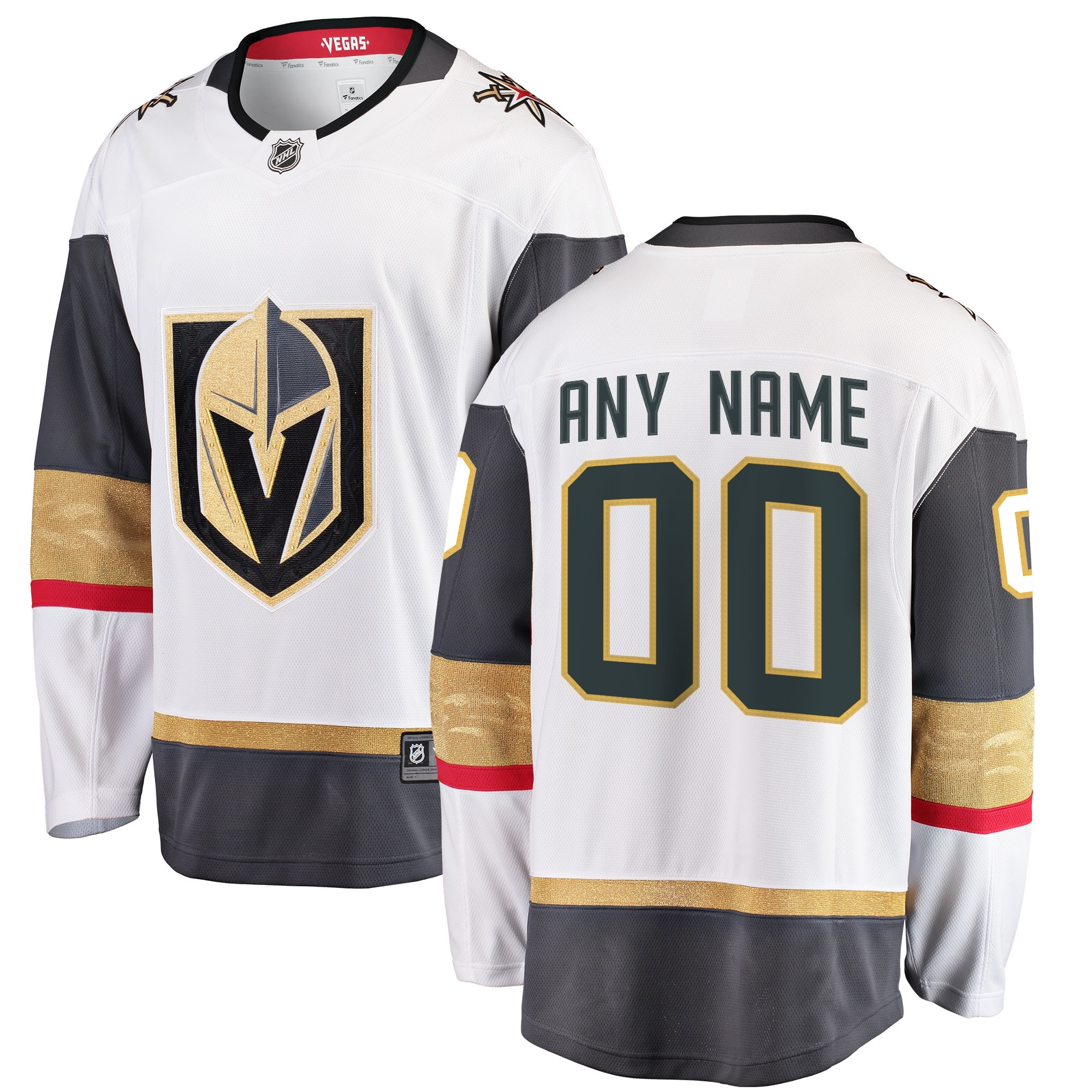Vegas Golden Knights Fanatics Branded Away Breakaway Custom Jersey - White Custom Jerseys Nhl