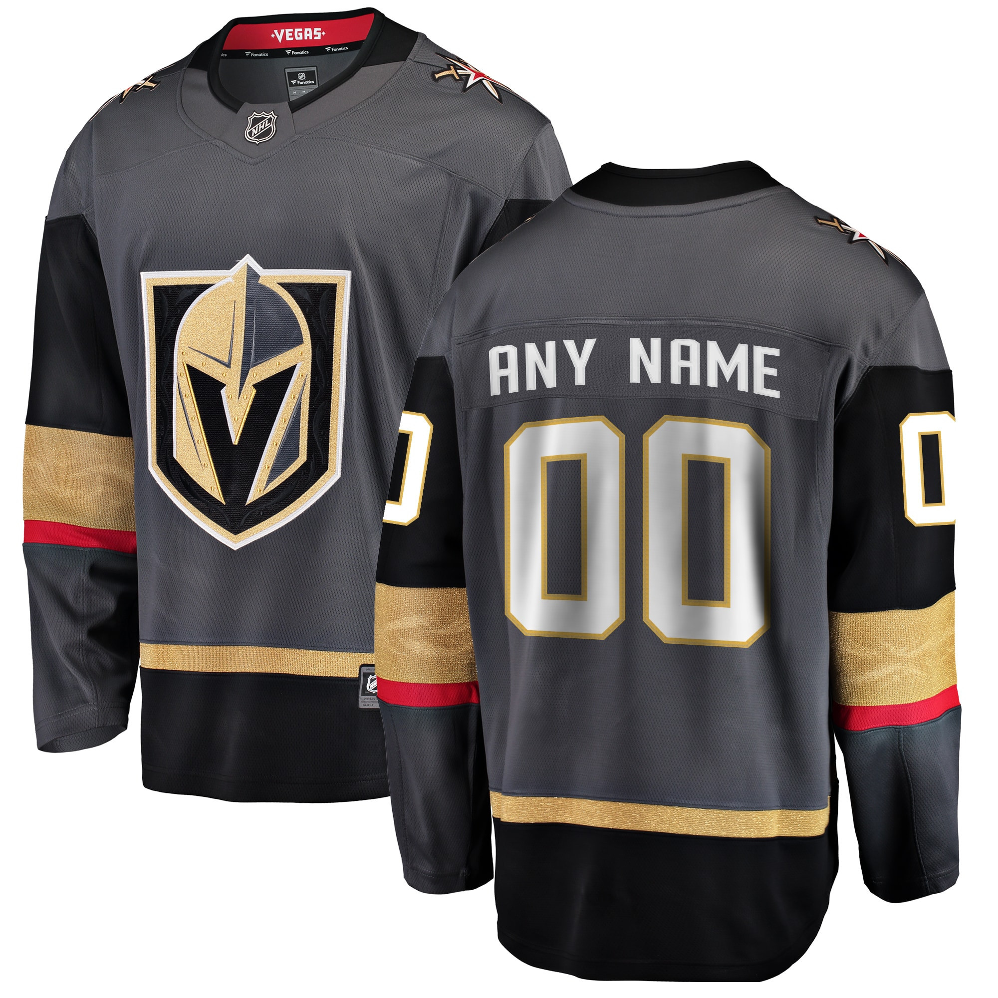 Vegas Golden Knights Fanatics Branded Home Breakaway Custom Jersey Black Custom Jerseys Nhl