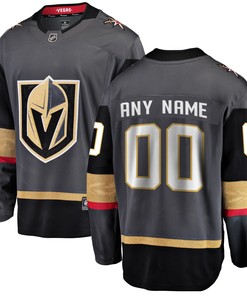 Vegas Golden Knights Fanatics Branded Home Breakaway Custom Jersey - Black Custom Jerseys Nhl