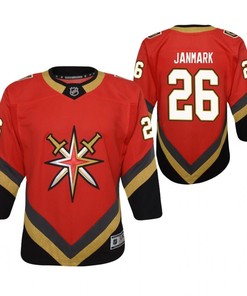 Vegas Golden Knights Mattias Janmark 26 Red Reverse Retro 2023 Jersey Youth Jersey