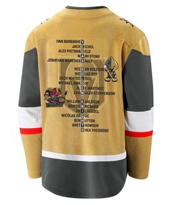 Vegas Golden Knights Players List 2023 Stanley Cup Men Jersey - Yellow