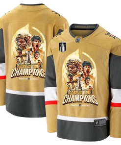 Vegas Golden Knights Unleashing Greatness 2023 Champions Stanley Cup Men Jersey - Gold