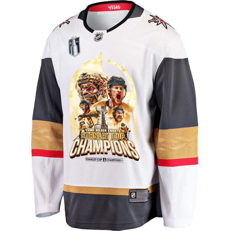 Vegas Golden Knights Unleashing Greatness 2023 Champions Stanley Cup Men Jersey - White