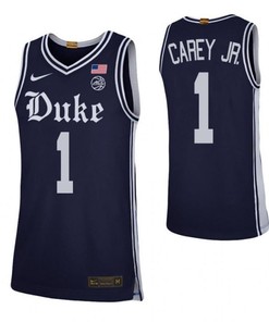 Vernon Carey Jr 1 Elite Duke Blue Devils Basketball Jersey Navy