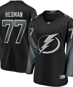 Victor Hedman Tampa Bay Lightning Fanatics Branded Womens Alternate Premier Breakaway Jersey - Black Nhl