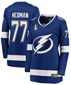 Victor Hedman Tampa Bay Lightning Fanatics Branded Womens Home 2022 Stanley Cup Final Breakaway Player Jersey - Blue Nhl
